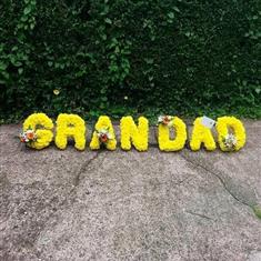 Yellow grandad letters