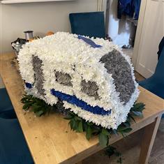 Large caravan funeral flowers