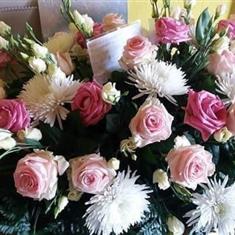 Blush rose casket