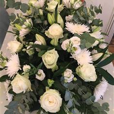 White casket